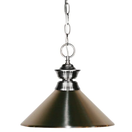 Z-Lite Pendant Lights 1 Light Pendant, Brushed Nickel 100701BN-MBN
